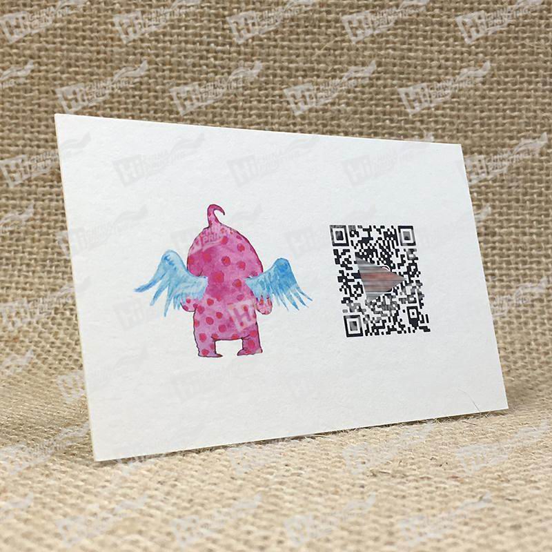 QR Code Business Cards With Painted Angel